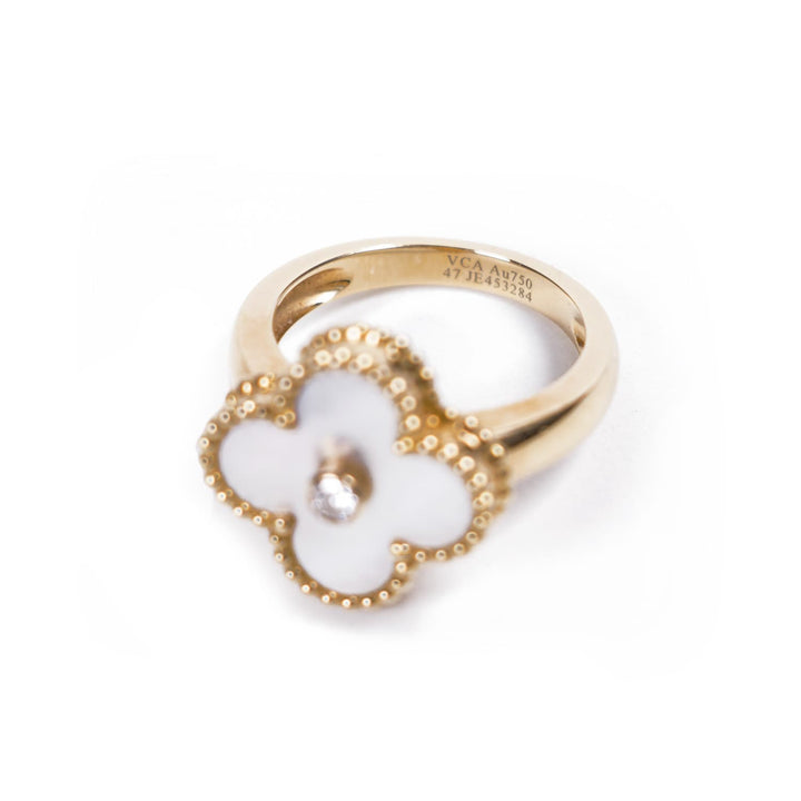 Van Cleef & Arpels Alhambra Diamond Ring Accessories Van Cleef & Arpels - Shop authentic new pre-owned designer brands online at Re-Vogue